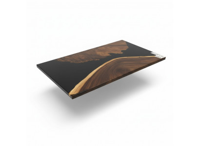 Luxury River Table Epoxy Resin Dining Table Solid Wood Tables 150x80 cm Real