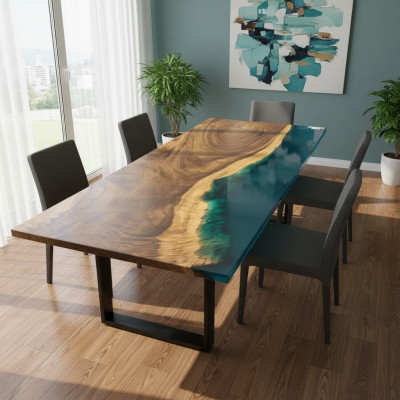 Dining table River Table Real Wood River table 241x100 Massive Tables
