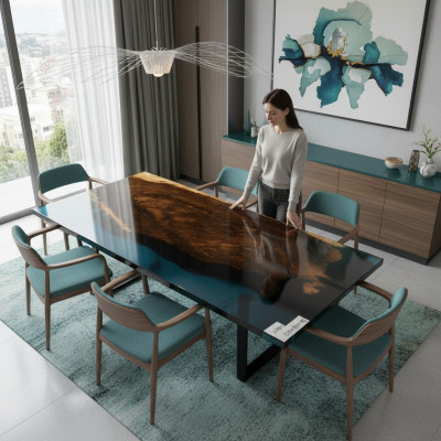 Coffee Table River Table Epoxy Resin Solid Tables 121x61 River Table