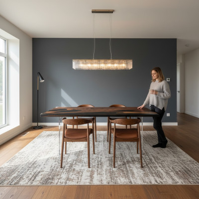 Dining Table Black River Table Real Wood River Table 221x91cm Tables