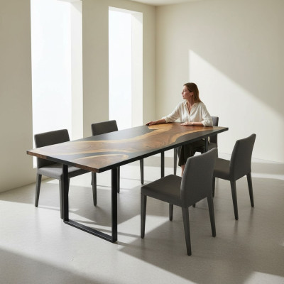 Dining Table Conference Meeting River Table Genuine Solid Wood
