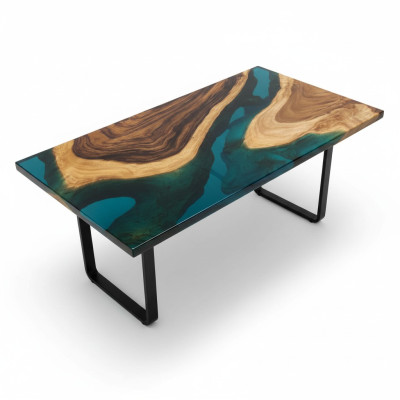 Table Dining Table Tables Resin Epoxy Solid Design Furniture 140x71 Genuine