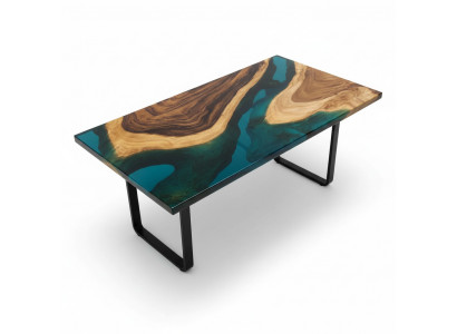 Table Dining Table Tables Resin Epoxy Solid Design Furniture 140x71 Genuine