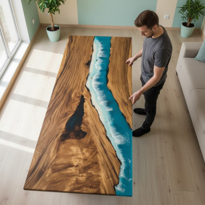 Modern Tables Dining Table Design Resin River Sea Furniture 240x90