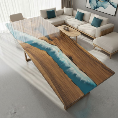 Modern Tables Dining Table Design Resin River Sea Furniture 240x90
