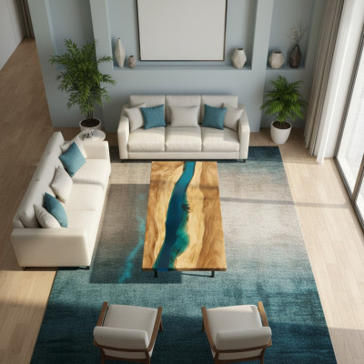 Modern Tables Dining Table Design Resin Ocean River Furniture 180x80