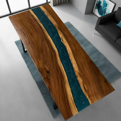 Dining Table Epoxy Resin New Tables 201x81 River Table Real Wood
