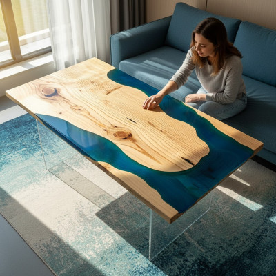 River Tables Dining Table Design Table Modern Furniture 160x80 Epoxy Resin