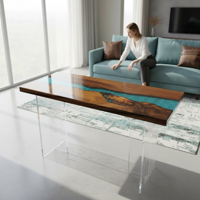 Console table design table dresser coffee table handmade epoxy