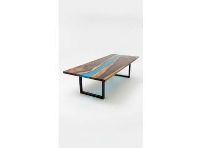 Modern tables dining table design resin table sea river furniture 220x90