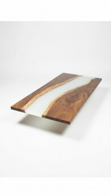 Epoxy resin dining table real wood decor solid furniture waterfall epoxy table