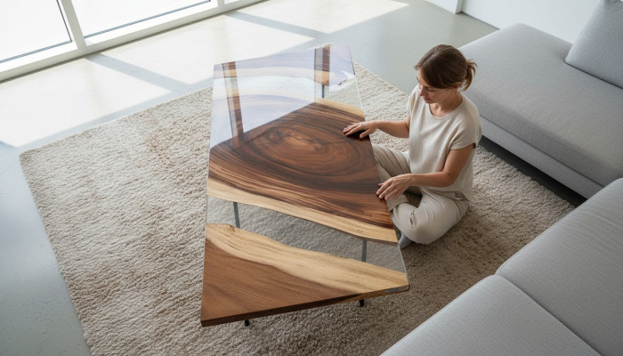 Epoxy Resin Dining Table River Table 200x90 New Solid Wood Tables