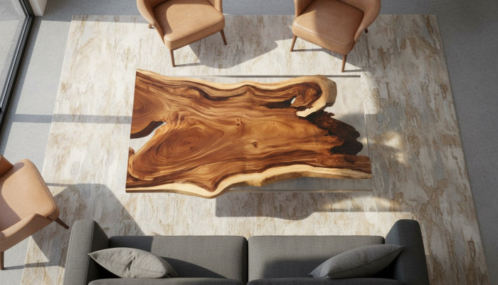 Epoxy Resin Dining Table River Table Real Wood Solid Tables 200x90