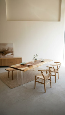 Tables Epoxy Resin Dining Table Wood Solid Furniture Waterfall Epoxy Table