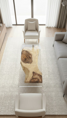 Dining table Sea Water River Real Wood River table 180x90 Tables