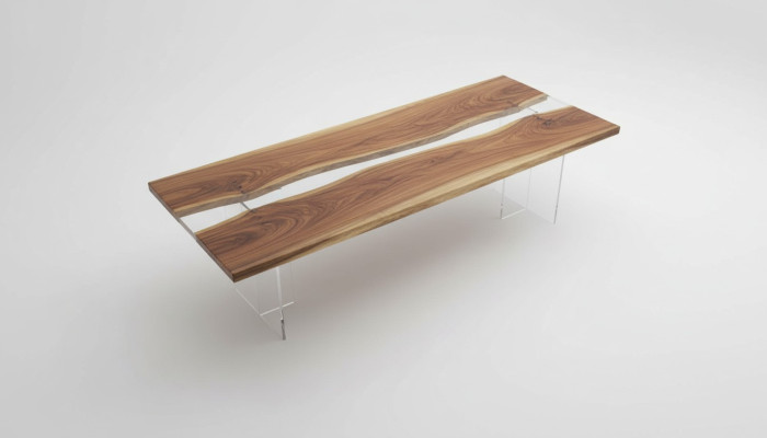 Dining Table River Table Solid Tables 220x80 River Table Sea Waterfall