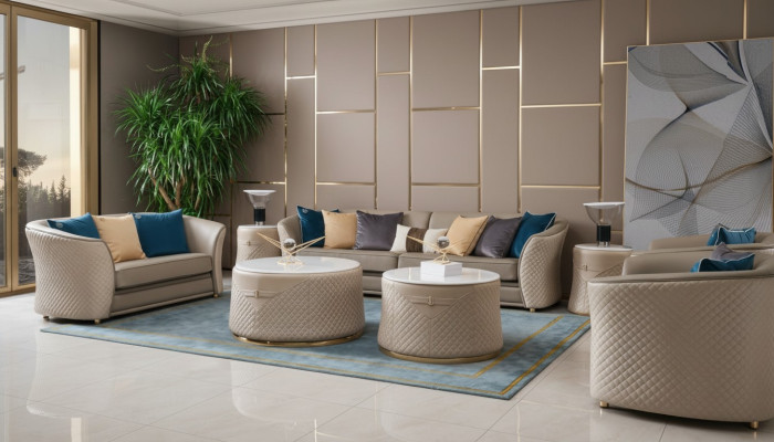 Luxury Furniture Sofa Suite Couch Sofa Upholstery 421 Seater with 2x Coffee Table 5pcs.