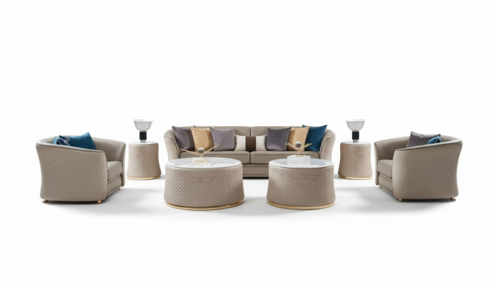 Luxury Furniture Sofa Suite Couch Sofa Upholstery 421 Seater with 2x Coffee Table 5pcs.