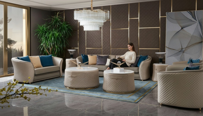 Sofa set 421Seater leather sofa couch living room suite design