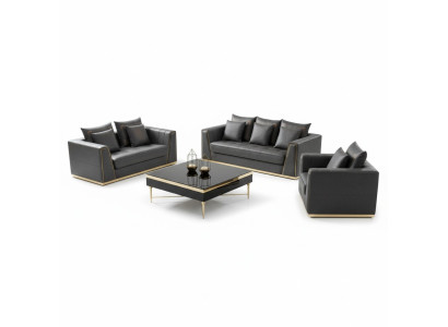 Luxury furniture sofa set couch sofa upholstery 3 2 1 seater with coffee table