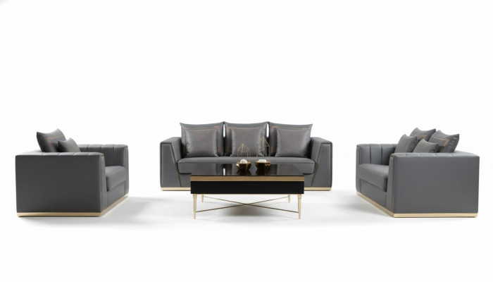Sofa set 321-seater design sofas upholstery couches leather decor relax