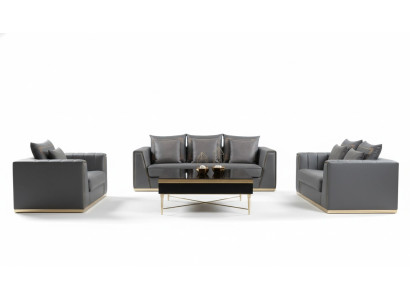 Sofa set 321-seater design sofas upholstery couches leather decor relax