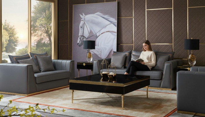 Three-seater couch modern couch upholstered sofa 3-seater leather couches