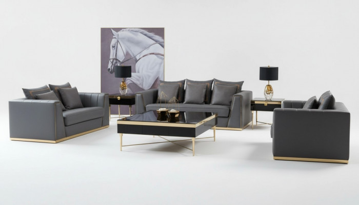 Three-seater couch modern couch upholstered sofa 3-seater leather couches