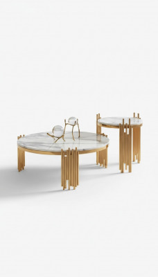 Set of 2 Coffee Tables Side Table Decorative Designer Living Room Table