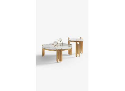 Set of 2 Coffee Tables Side Table Decorative Designer Living Room Table