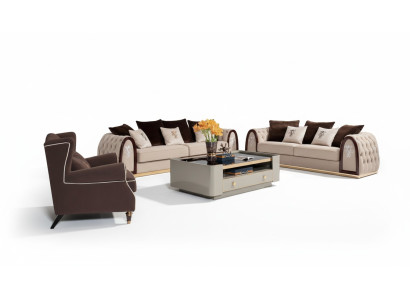 Complete sofa set 431 seat cushion couches noble luxury living room furniture