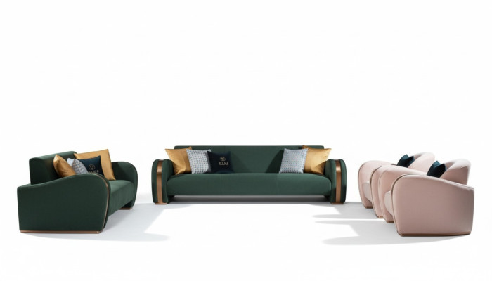 Luxury Sofa Suite 4-piece Set Sofa Leather Sofa Upholstered Chesterfield Couch Sofas