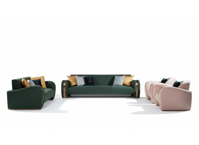 Luxury Sofa Suite 4-piece Set Sofa Leather Sofa Upholstered Chesterfield Couch Sofas
