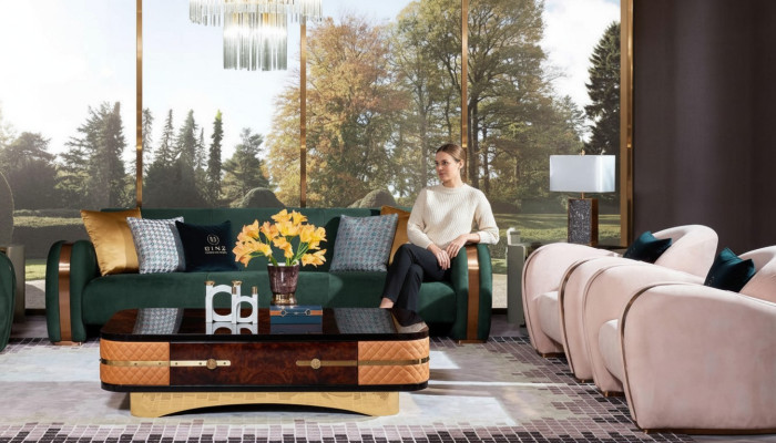 Sofa 4-seater sofa upholstery textile sofas design luxury fabric sofas four-seater big