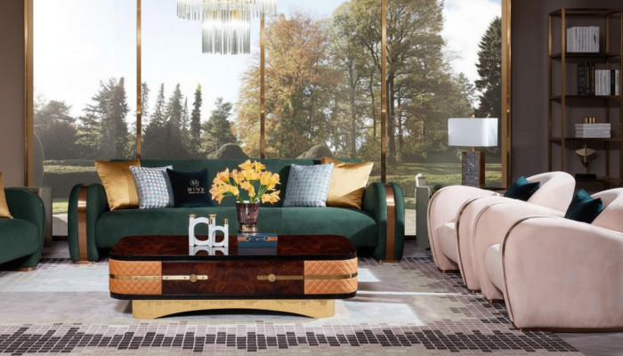 Sofa 4-seater sofa upholstery textile sofas design luxury fabric sofas four-seater big