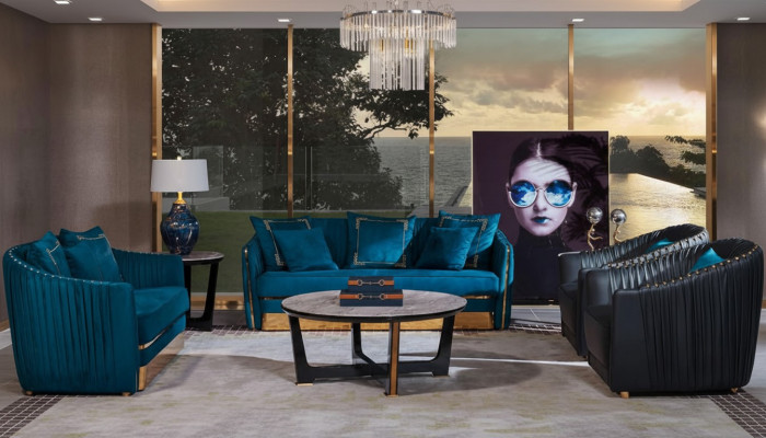 5-piece sofa set: sofa seat, coffee table, couch, modern sofas, leather sofa