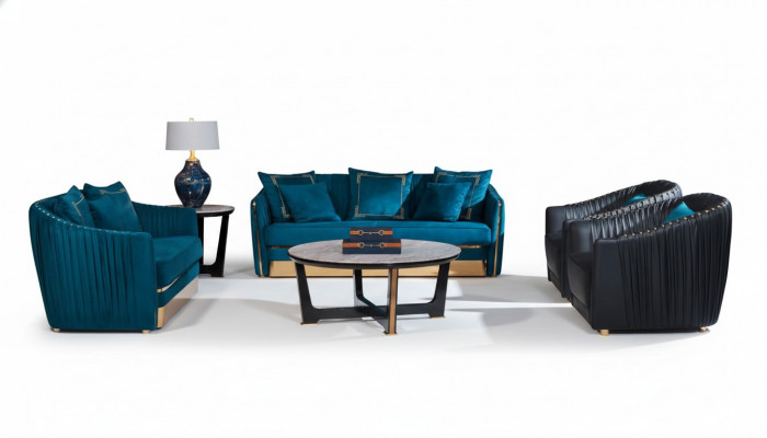5-piece sofa set: sofa seat, coffee table, couch, modern sofas, leather sofa