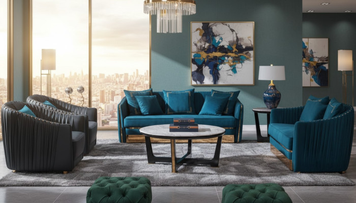 Designer furniture sofa couch 3-seater upholstered decorative sofas living room couches
