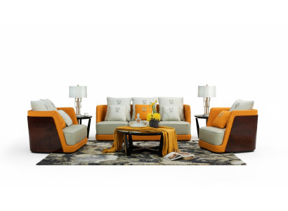 Living landscape sofa upholstery sofa set 321 seater coffee table 4-piece set