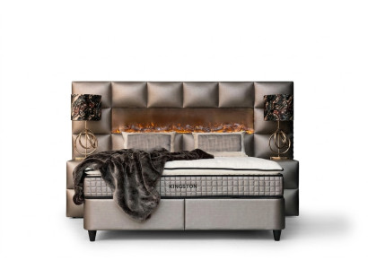 Bed 2x Nightstand 3 pcs. Bedroom Set Design Modern Luxury Bed Frame