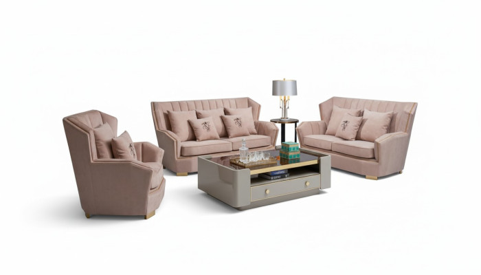 Luxury Furniture Sofa Set Couch Sofa Upholstered 321 Seats Coffee Table Couches
