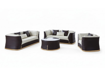 3-2-1 seater set with coffee table, 2x side tables, living room suite, sofa couch, 6-piece set.