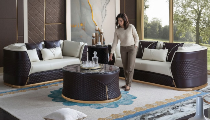 Designer coffee table side table sofa living room table furniture round