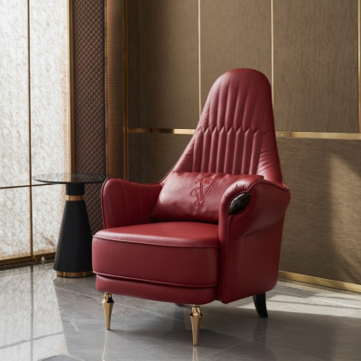 Armchair Design Couch Sofa Relax Lounge Leather Luxury TV Club Upholstery