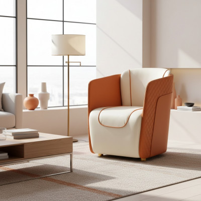 Armchair Design Couch Sofa Relax Leather Decor Lounge Club Upholstery Seat Luxury
