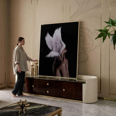 Designer RTV TV sideboard cabinet side low board cupboard room decor shelf