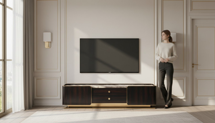 Sideboard RTV dresser cabinet designer furniture lowboard wood dressers.