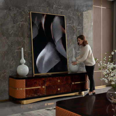 Designer TV sideboard dresser side low board cabinet room shelf