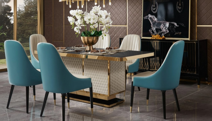 Dining table with 6 chairs chair dining room set dining group modern furniture table