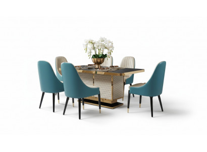 Dining table with 6 chairs chair dining room set dining group modern furniture table